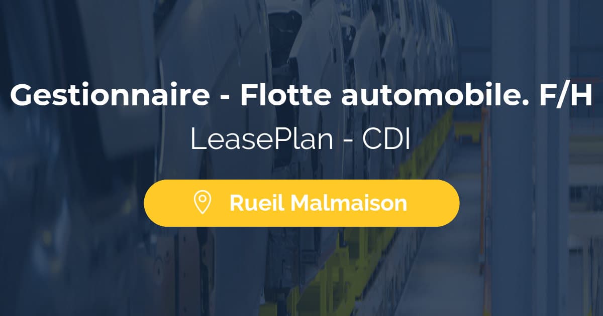 Gestionnaire - Flotte automobile. F/H
