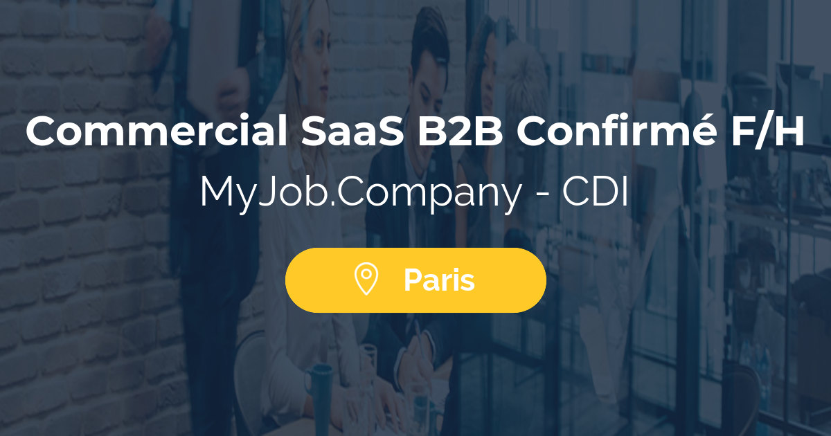 Commercial SaaS B2B Confirmé F/H