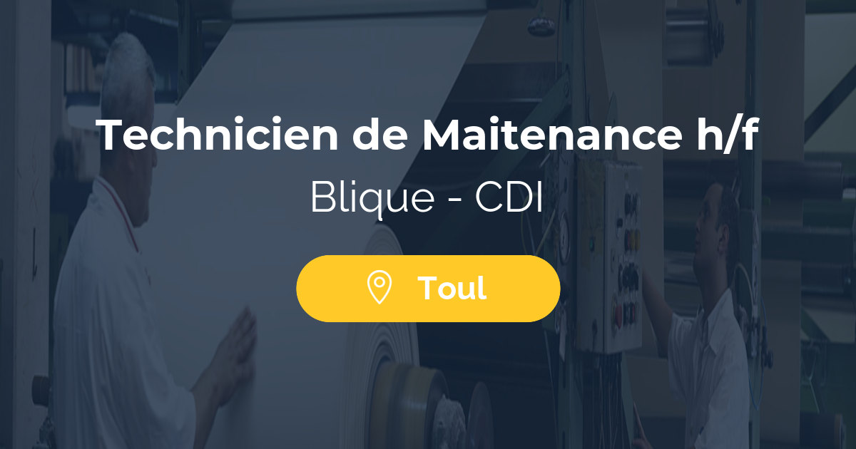Technicien de Maitenance h/f