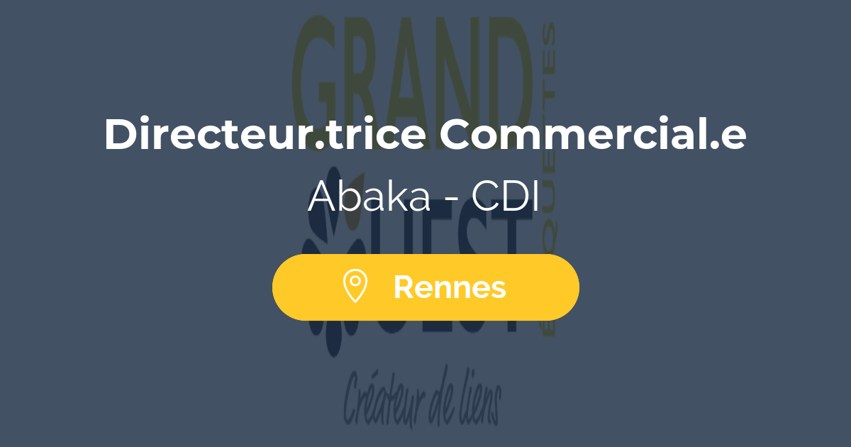 Directeur.trice Commercial.e