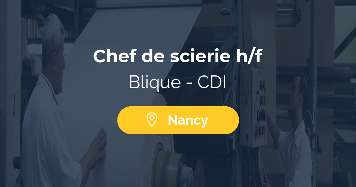 Chef de scierie h/f