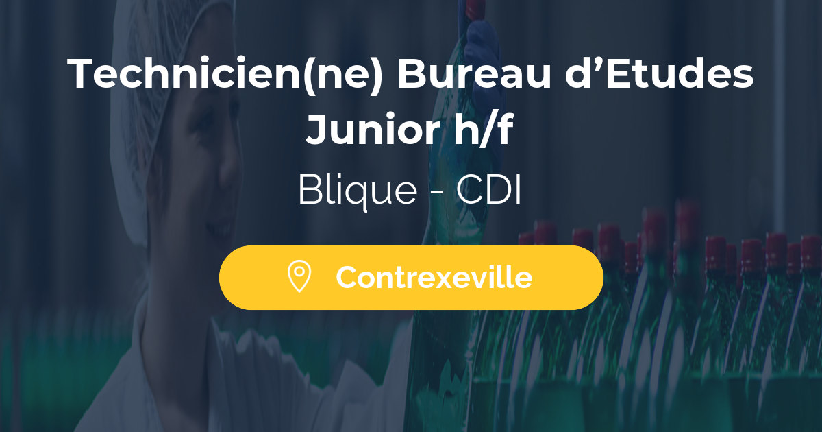 Technicien(ne) Bureau d’Etudes Junior h/f